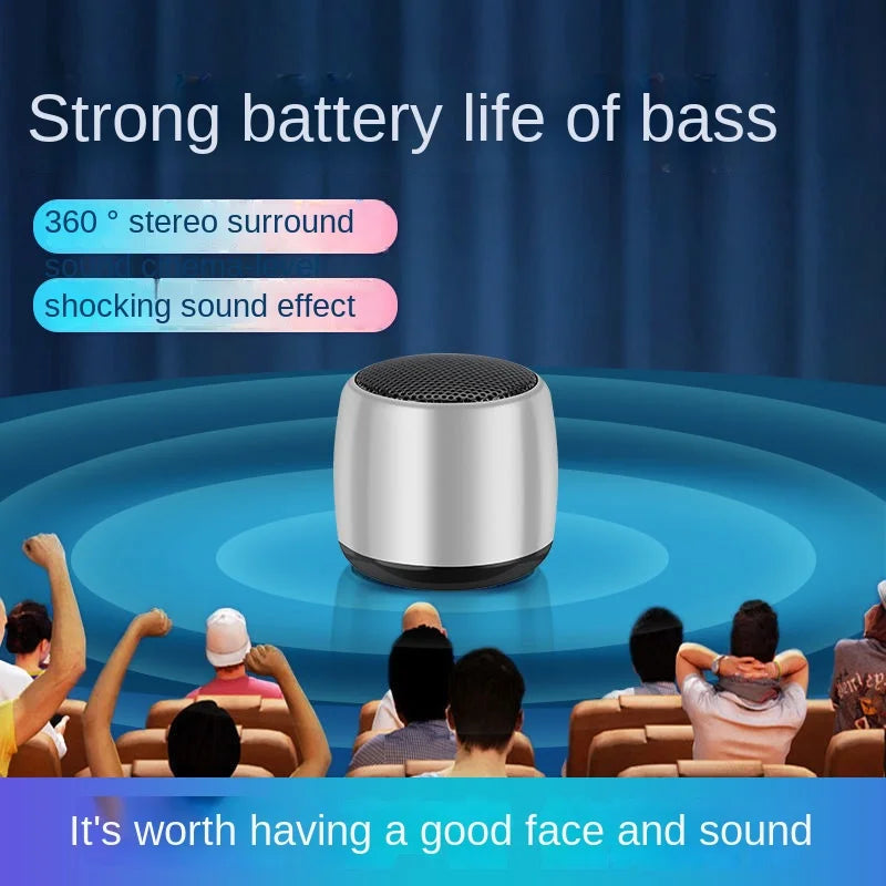 Mini alto-falante portátil sem fio, bluetooth, 34mm, portátil, áudio, caixinha de som