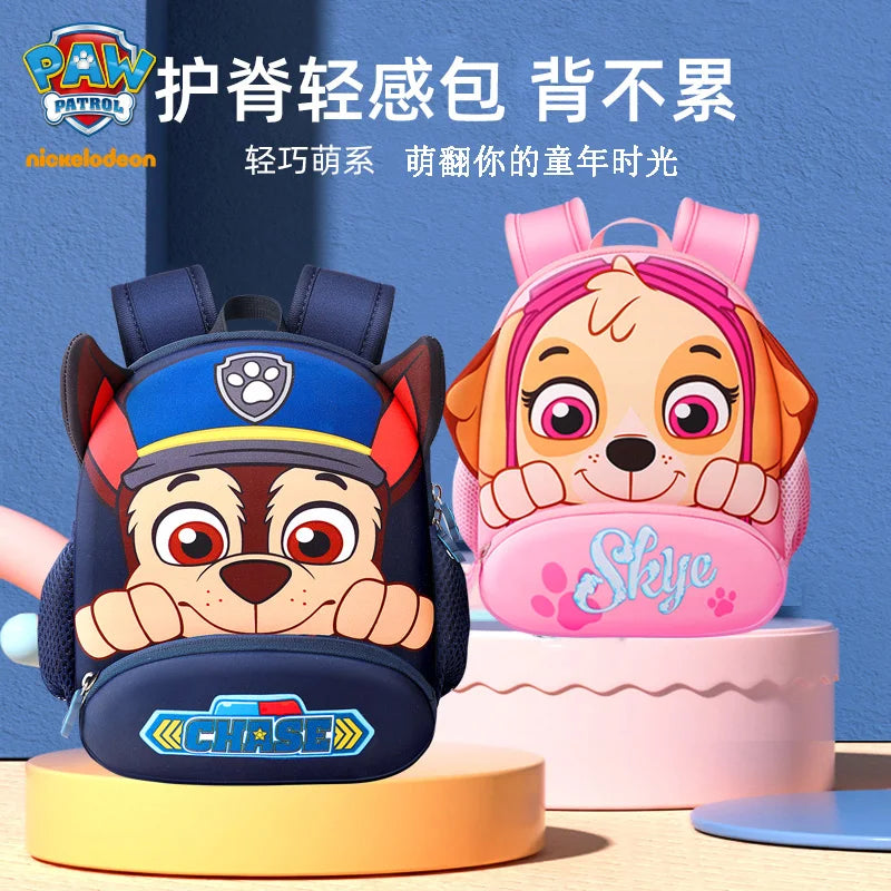 Mochila escolar da Patrulha Canina para Crianças, Chase, Skye, Alta Qualidade