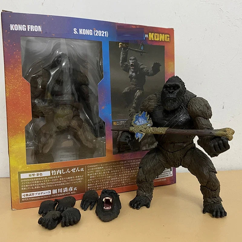 SHM-Figura de Ação Godzilla Vs Kong Movie PVC, Kaiju Monsterverse, Modelo dinossauro, Brinquedos de colecção, Presentes, 2021