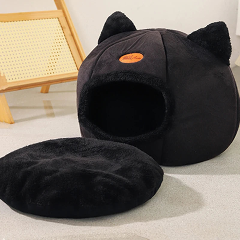 Cama Aconchegante para Gatos e Cães Pequenos – Toque Macio e Conforto no Inverno 🐾❄️