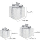 Conjunto de 3 caixas de presente iluminadas de Natal, decorações de caixa de presente com iluminação LED para árvore de Natal interna e externa, quintal, decoração de casa