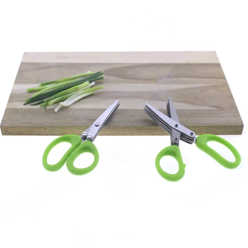 Tesoura para cortar Hortaliça, 3 / 5 camadas, Aço Inoxidável, Utilidade de cozinha, acessórios de cozinha