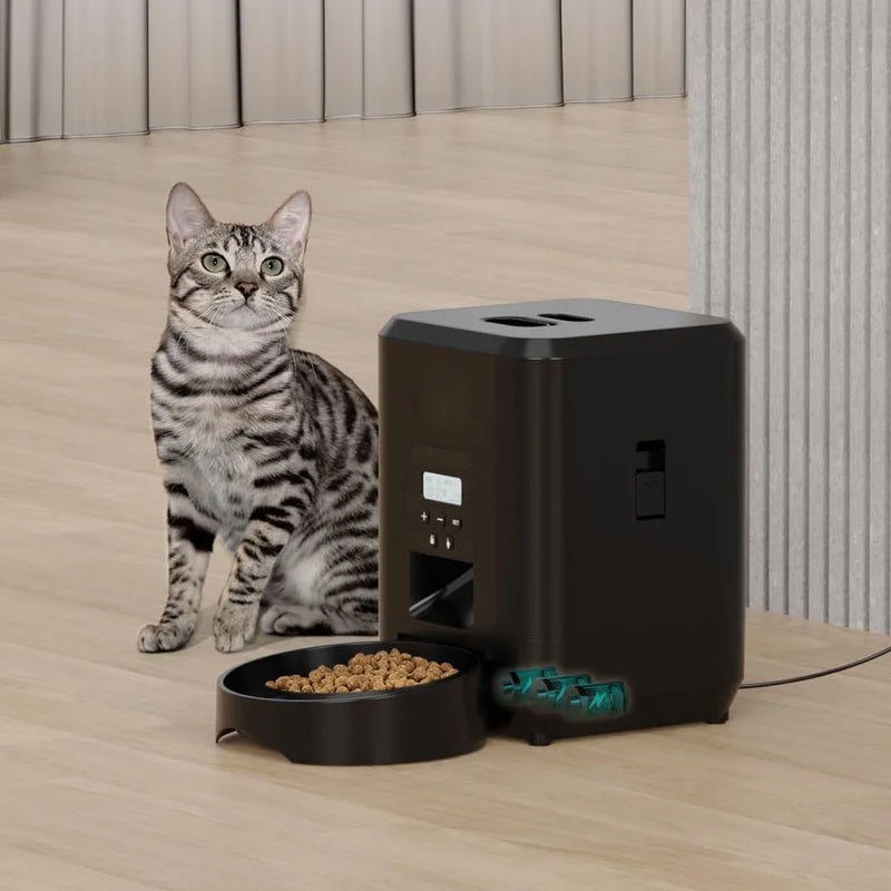 Alimentador Automático Inteligente para Pets – 2L, Wi-Fi, Dosagem Programável para Gatos e Cães