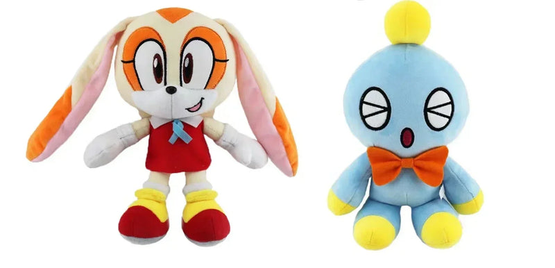 Sonic Plush Toy for Children, boneca de pelúcia macia, desenhos animados, ouriço, Amy, Rose, Knuckle Tail, aniversário, 20-30cm