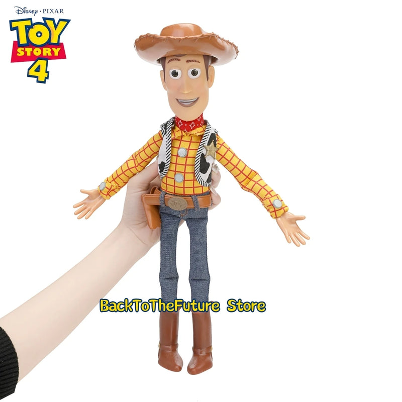 Disney Toy Story 4 Figuras de ação falantes para crianças, Woody, Buzz, Jessie, Rex, decoração de anime, estátua colecionável, modelo de brinquedo, presente