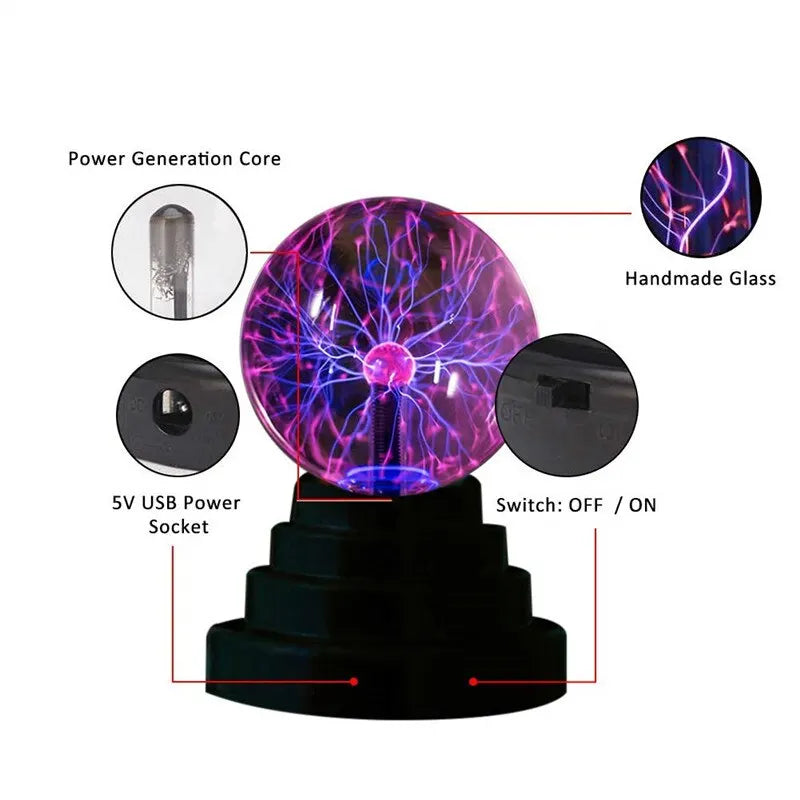 Bola de Plasma mágica sensível ao toque, brinquedo / presente decorativo para crianças