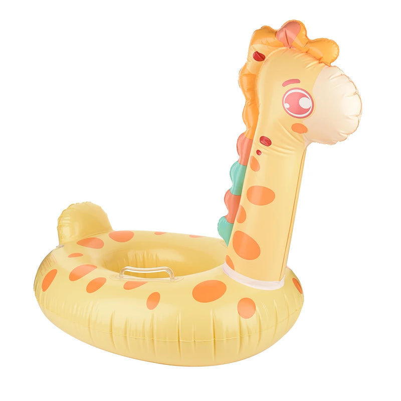 Assento de girafa para bebês, ótimo para piscina, boia inflável, suporte para aprendizado