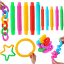 8 unidades/pacote arco-íris pop tubos brinquedos brinquedos sensoriais para o alívio da ansiedade do estresse para crianças adultos brinquedos de aprendizagem brinquedos presentes