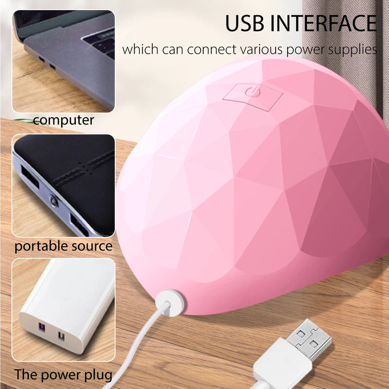 Lâmpada LED UV Multifuncional para Secagem de Unhas, Unhas Profissionais, Acessórios e Ferramentas