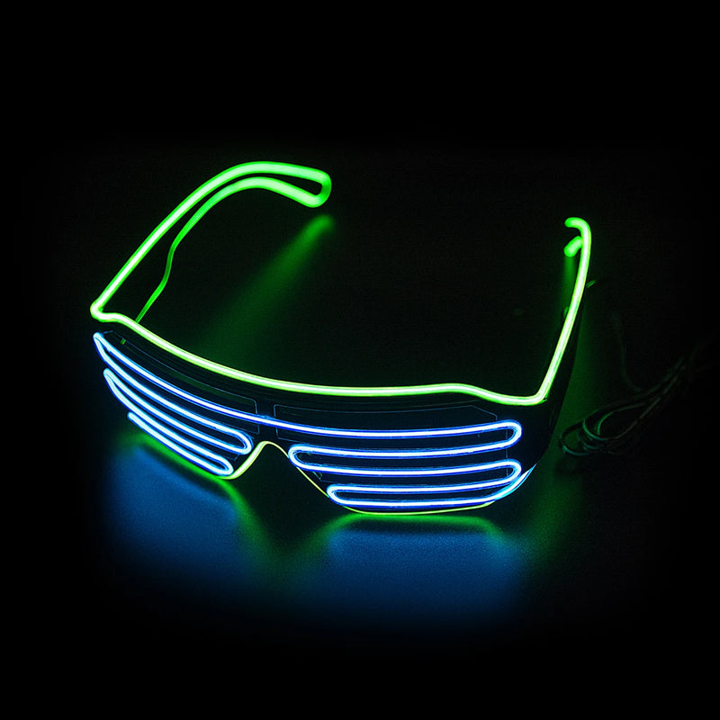 Óculos LED brilhantes com Neon Luminoso, Óculos de Brilho, Material para Festa, Novo