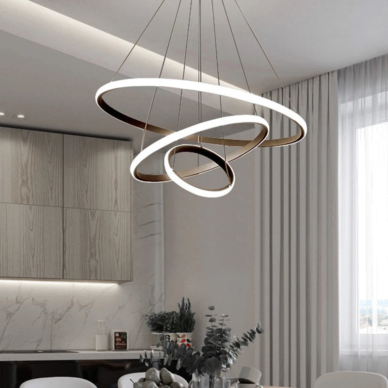 Lustre de teto ajustável, Luz suspensa de luxo, nórdico, Decoração de alto brilho, Ornamento para sala de estar, Sala de jantar, Quarto