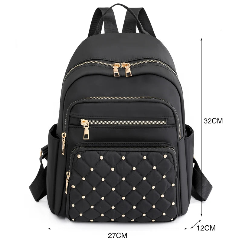 Mochila de nylon para mulheres, Bolsa de ombro, Mochila de viagem, moda feminina, alta qualidade