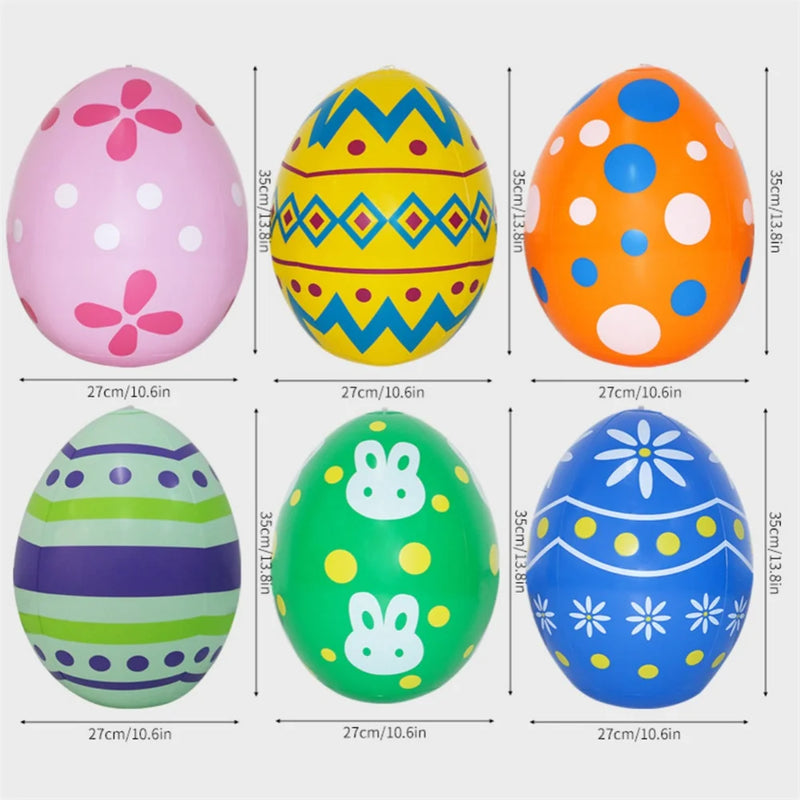 Ovo Gigante Inflável de Páscoa – Decoração de PVC, 35x27cm, Para Jardim, Quintal e Festas