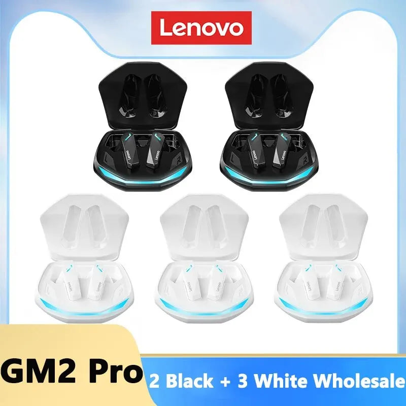 Fone de ouvido Lenovo-GM2 Pro Sem Fio In-Ear Bluetooth 5.3, Para jogos, música, Baixa Latência, Modo Duplo