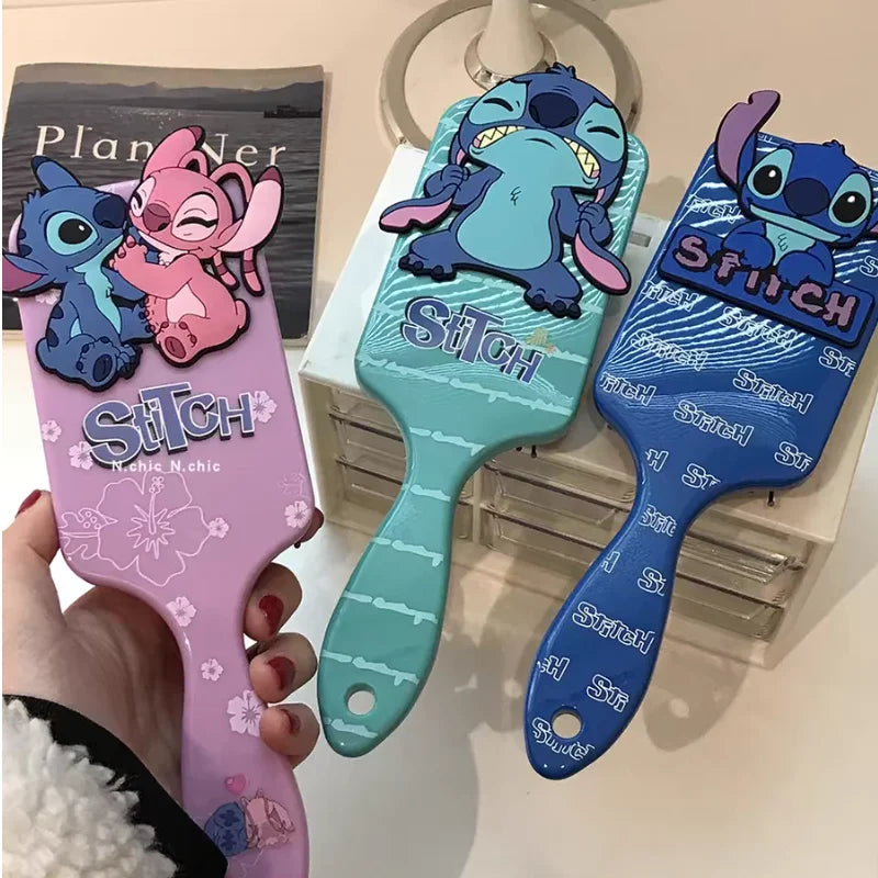 Escovas de Cabelo de Animações da Disney para Crianças, Lilo e Stitch, Mickey e Minnie Mouse, Pente, Escova de Cabelo para Meninas