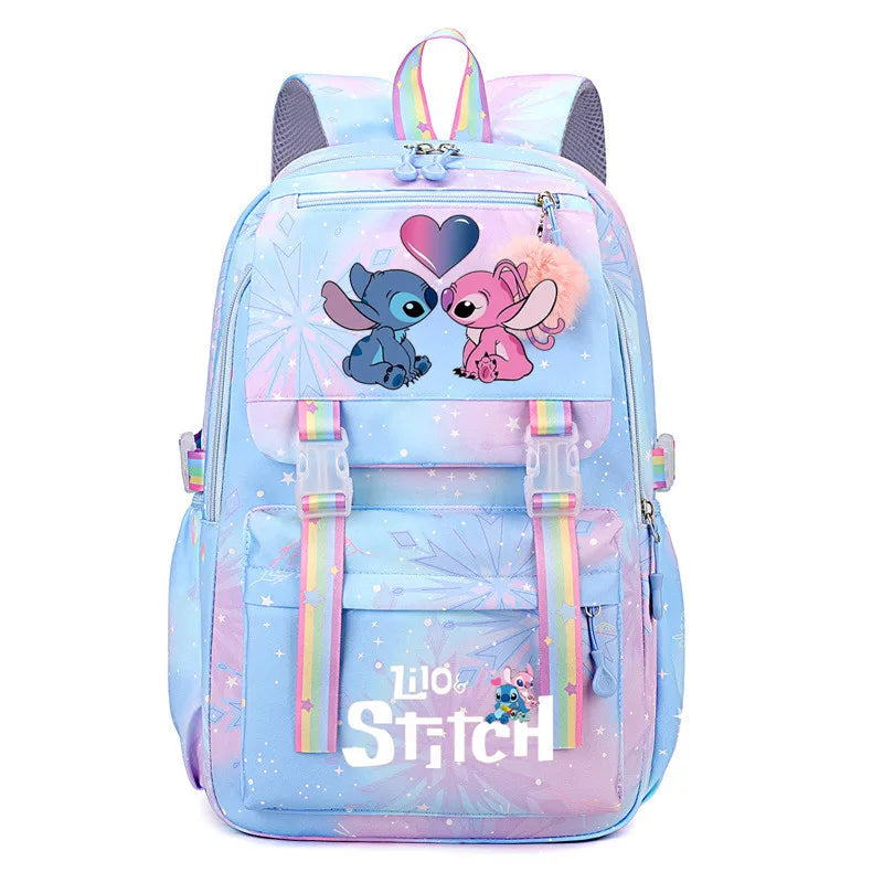 Mochila Disney Lilo & Stitch – Mochila Escolar para Meninas e Meninos, Estilo Jovem e Divertido