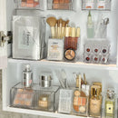 Organizador de maquiagem transparente acrílico, suporte para acessórios de maquiagem, banheiro