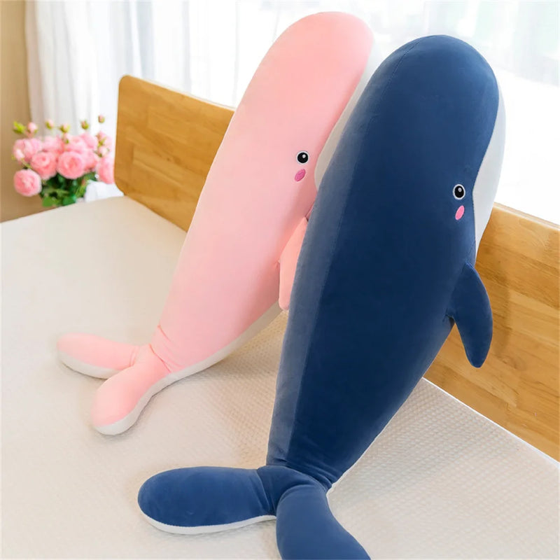 Baleia, travesseiro de pelúcia para crianças, brinquedo, meninos e meninas