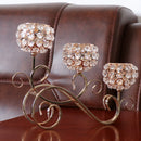 Suporte De Vela De Cristal, 3 Braços, Suporte De Vela De Aniversário, Festa De Casamento, Decoração