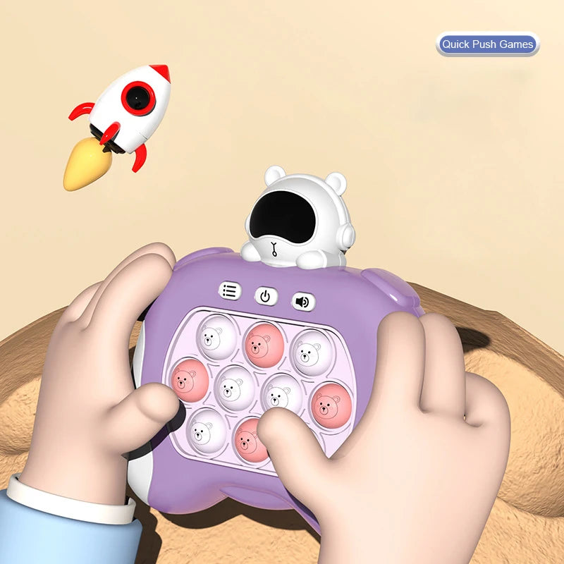 Jogo Quick Push com Luz Pop Eletrônica, Fidget Brinquedos para Crianças e Adultos, Anti Stress Relief, Brinquedos Sensoriais para Meninos e Meninas, Jogos Divertidos, Presente de Natal