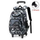 Mochila Escolar Infantil com Rodinhas para Meninos – Mochila Trolley com Rodas