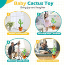 Recarregável Cacto Dançante e Falante, Captus Dançante Brilhante, Registro USB, Peixe Swing, Parlanchin Espanhol, Brinquedo para Bebê