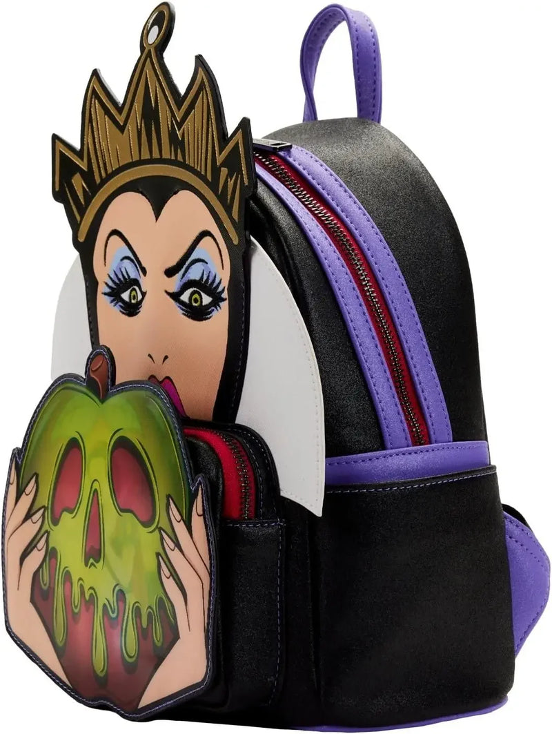 Beauty and The Beast Belle Lenticular Mini Backpack Villains Evil Queen Apple Womens Double Strap Shoulder Bag Purse