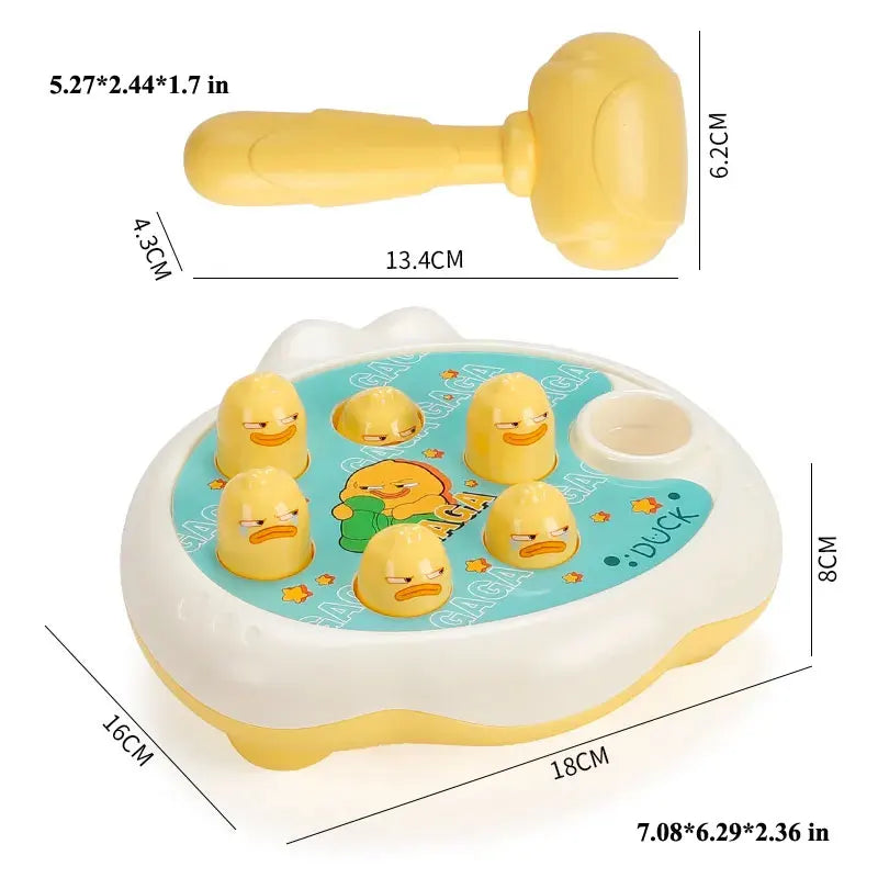 Brinquedo Montessori para Aprendizagem do Bebê, Pato, Sapo, Porco, Quebra-cabeça Educacional, Presente para Criança, Menino, Menina com Martelo, 12-24 meses