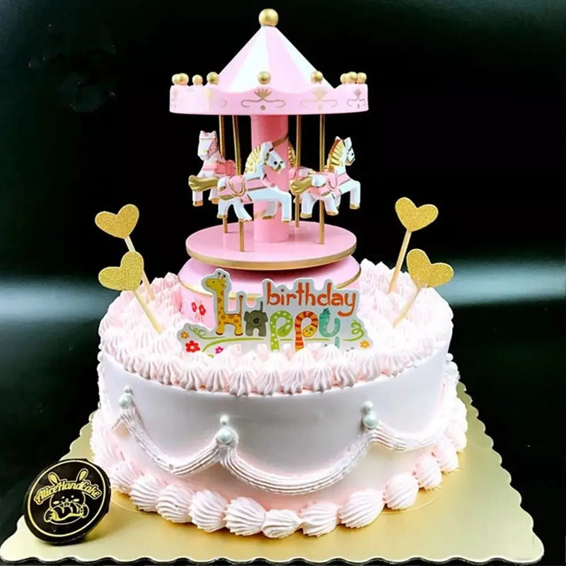 Caixa De Música De Carrossel De Fantasia Criativa, Decoração, Fácil De Uso