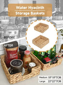 Bandeja De Vime Tecida À Mão, Cestas De Vime, Quadrado, Cozinha, Casa, Escritório