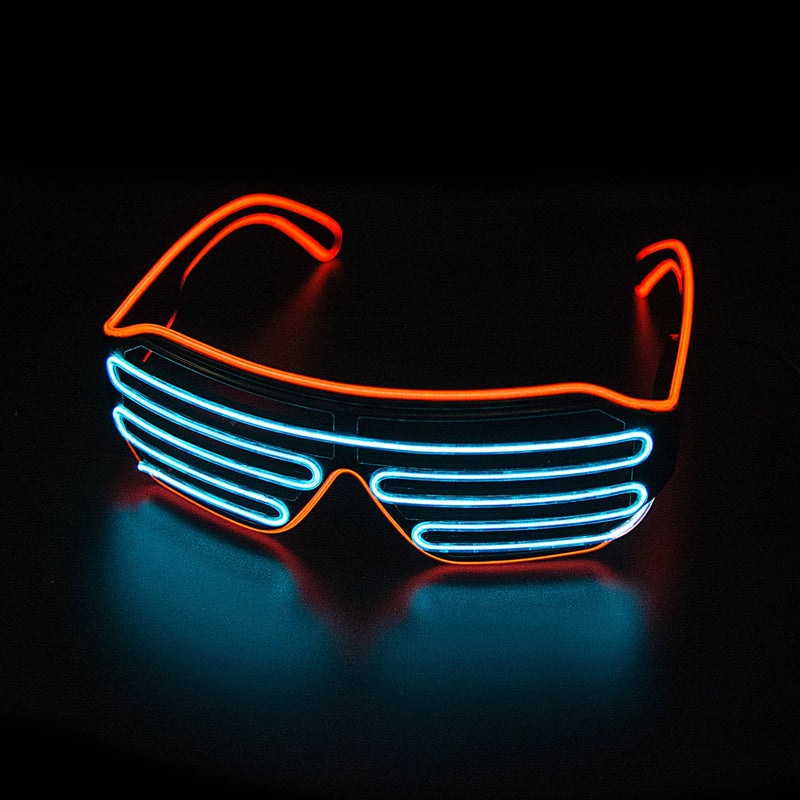 Óculos LED brilhantes com Neon Luminoso, Óculos de Brilho, Material para Festa, Novo