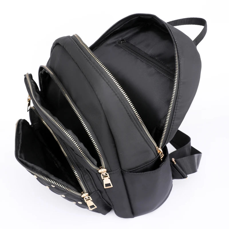 Mochila de nylon para mulheres, Bolsa de ombro, Mochila de viagem, moda feminina, alta qualidade