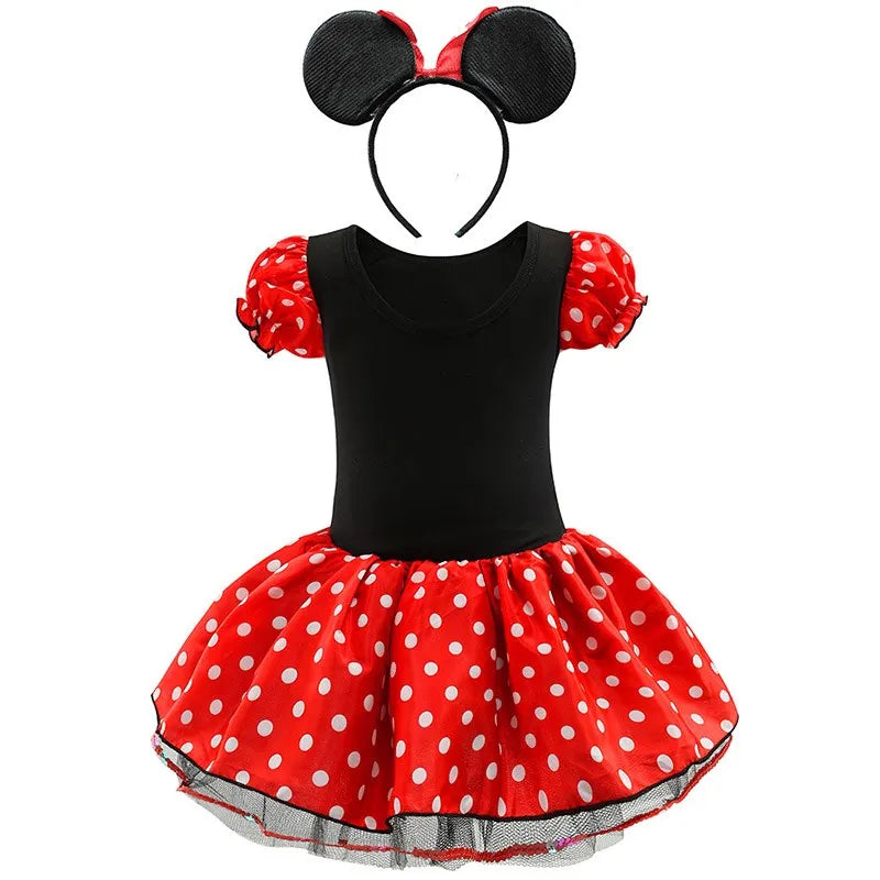 Vestido de balé para bebês, Minnie, infantil, roupa de festa infantil