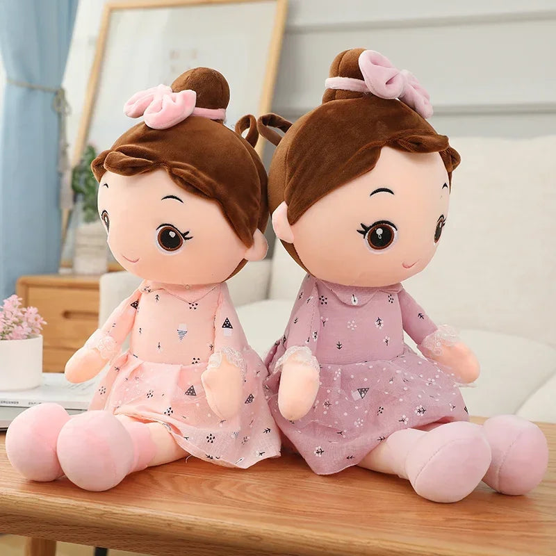 Bonecas Kawaii Plush Girl com orelha de coelho, bonecas macias recheadas, brinquedos adoráveis, aniversário infantil e presente dos namorados, 45cm