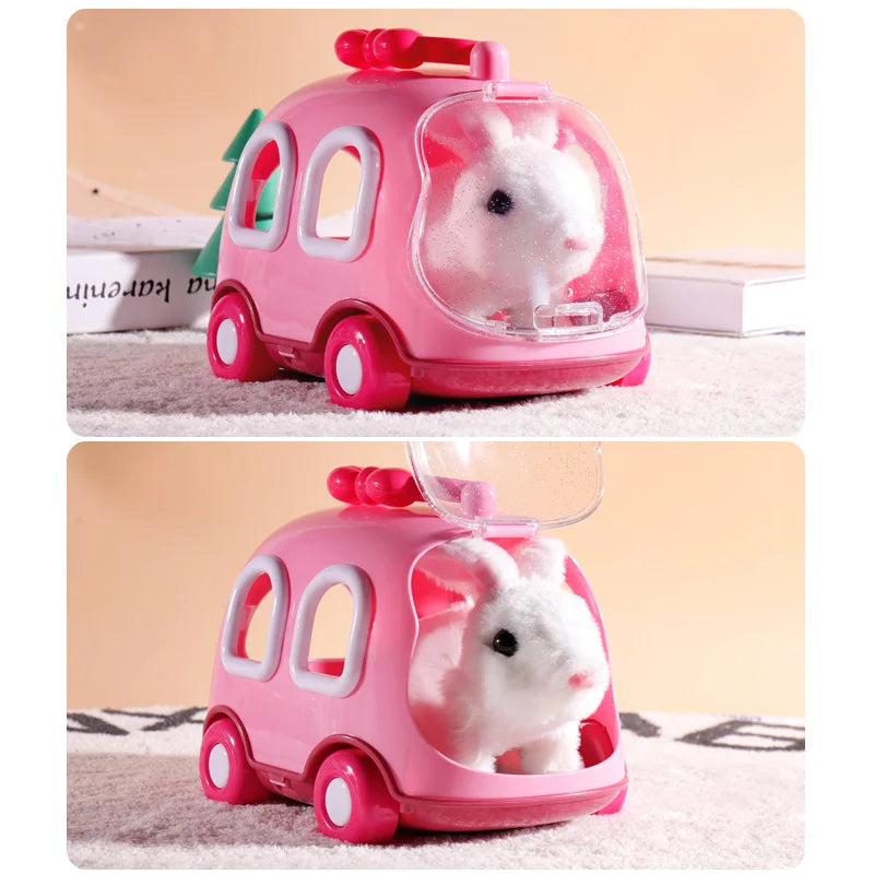 Brinquedos de pelúcia, coelho fofo para crianças, animal de estimação eletrônico com som, trocar roupas, brinquedos para crianças pequenas