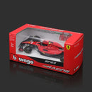 Bburago-Modelo Ferrari SF-23 F1 Car, 1:43, Veículo de luxo liga, Carros fundidos, Modelo Fórmula Racing, Presente Toy, 2023
