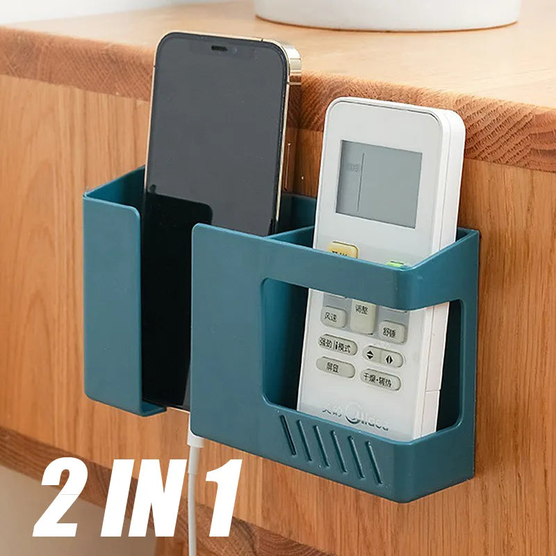 Suporte de Controle Remoto / Telefone Móvel Montado Na Parede, Multifuncional, 2 em 1