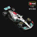 Bburago-Formula One Diecast Cars, Fórmula Um Brinquedo Modelo, F1 Mercedes AMG Team W13