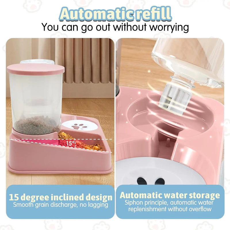 Comedouro e Bebedouro Automático para Gatos – Alimentação Prática e Contínua