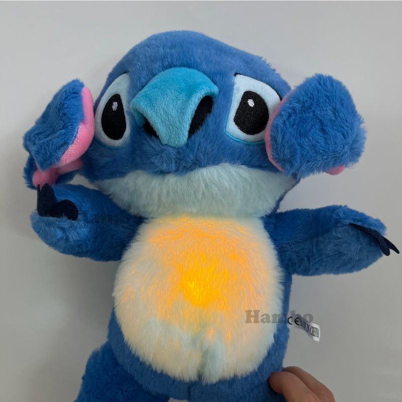 Pelúcia Musical Calmante para Bebês - Stitch Respiração Newborn com Sons Relaxantes para Sono Tranquilo | Companheiro de Dormir para Crianças e Recém-nascidos