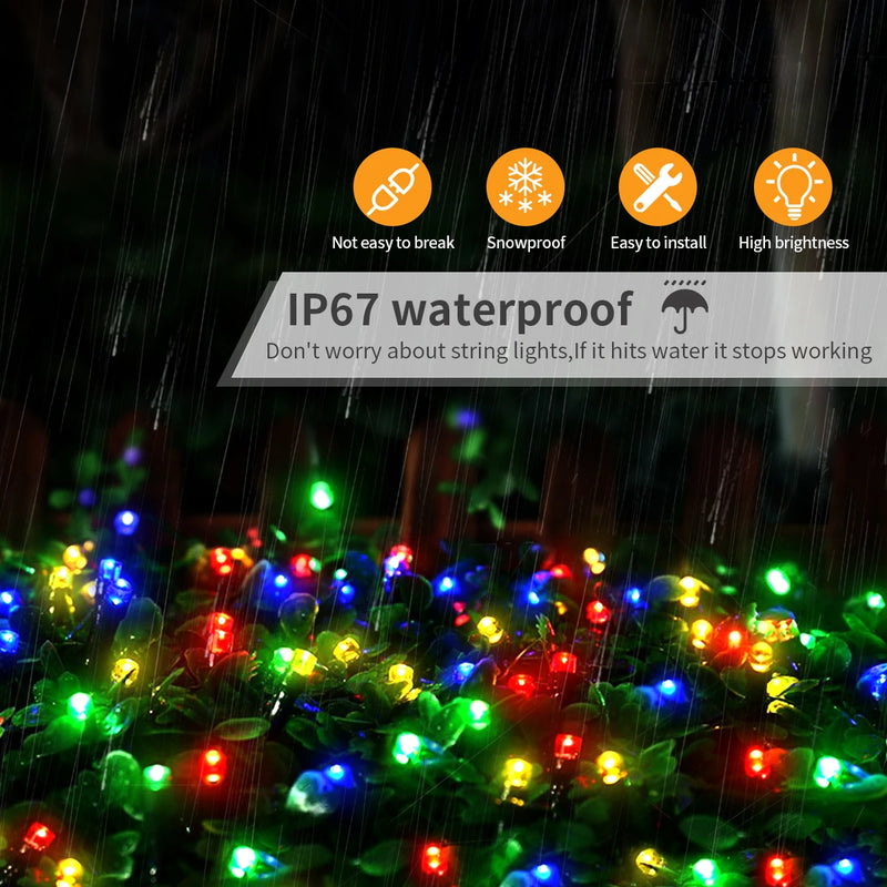 Luzes de Fada LED à Prova d'Água 50M/100M 24V - Decoração de Natal para Jardim, Festa e Ambiente Externo
