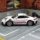 Modelo de carro em miniatura para crianças, 1:36 Porsche 911, GT3 RS, RMZ, Pull Back Diecast, Coleção de Metal, Rodas Livres