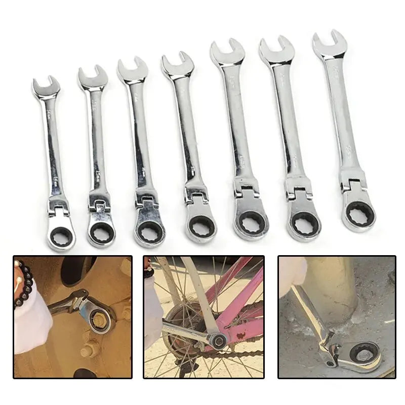 Chave Catraca Ajustável, Reparação Rápida, Kit de Ferramentas Mecânicas, Kit Chaves, 8mm-9mm