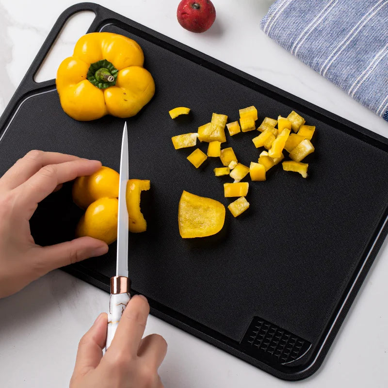 Tábua Multifuncional com Prensa de Alho, Cortar Legumes e Tábua de Carne, 1Pc