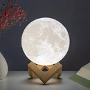 Lâmpada de LED da Lua / Moon Lamp Com Suporte, Abajur, Decoração do quarto, Presente para crianças, 8cm