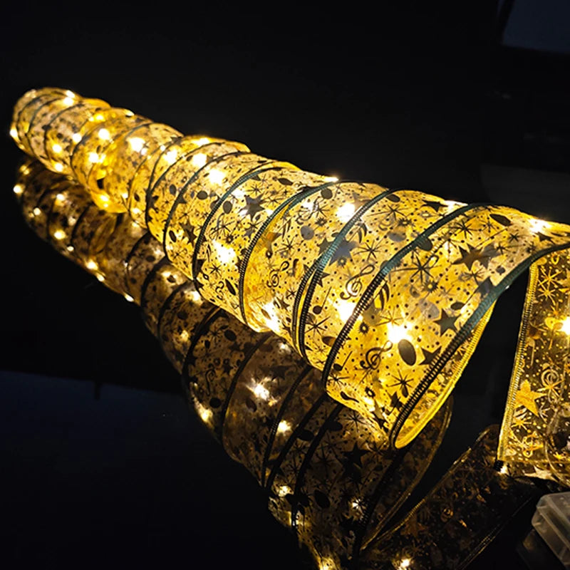 Fita Luz Natal DIY Decoração Para Casa Ano Novo Natal Enfeites de Natal LED Luzes de Fadas