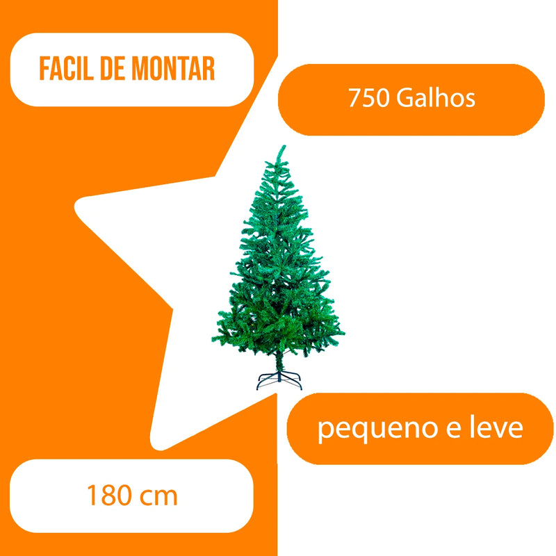Árvore de Natal Premium - Pinheiro Verde 1,80m