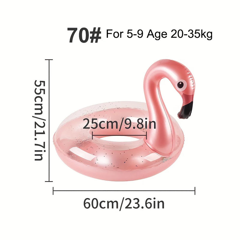 Flutuadores Infláveis de Flamingo para Adultos, Brinquedos de Praia de Verão, Anel de Natação para Crianças, Flutuadores de Piscina