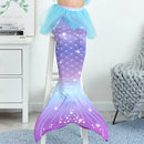 Conjunto de 3 Peças de Fantasia de Sereia para Meninas - Maiô Infantil para Festa na Piscina e Cosplay (4 a 13 anos)