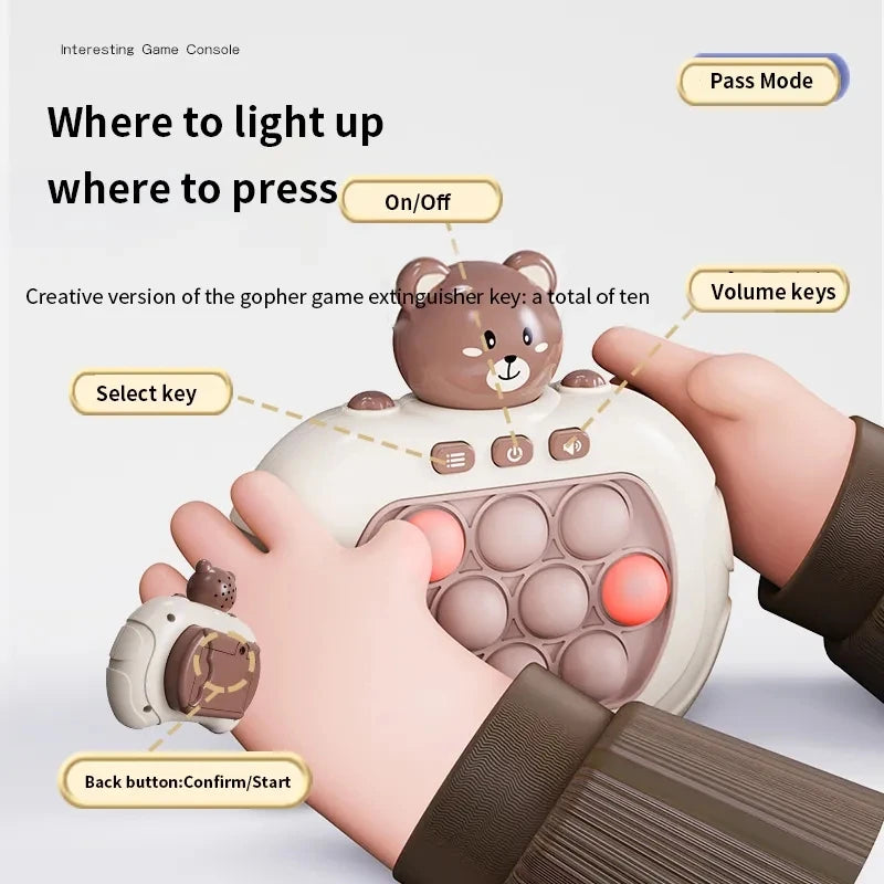 Brinquedo Pop It com Luz, Fidget Toy com Sistema de Níveis, Anti-stress, Eletrônico, Jogos de Apertar para Crianças, Para Relaxar, Presente Criativo
